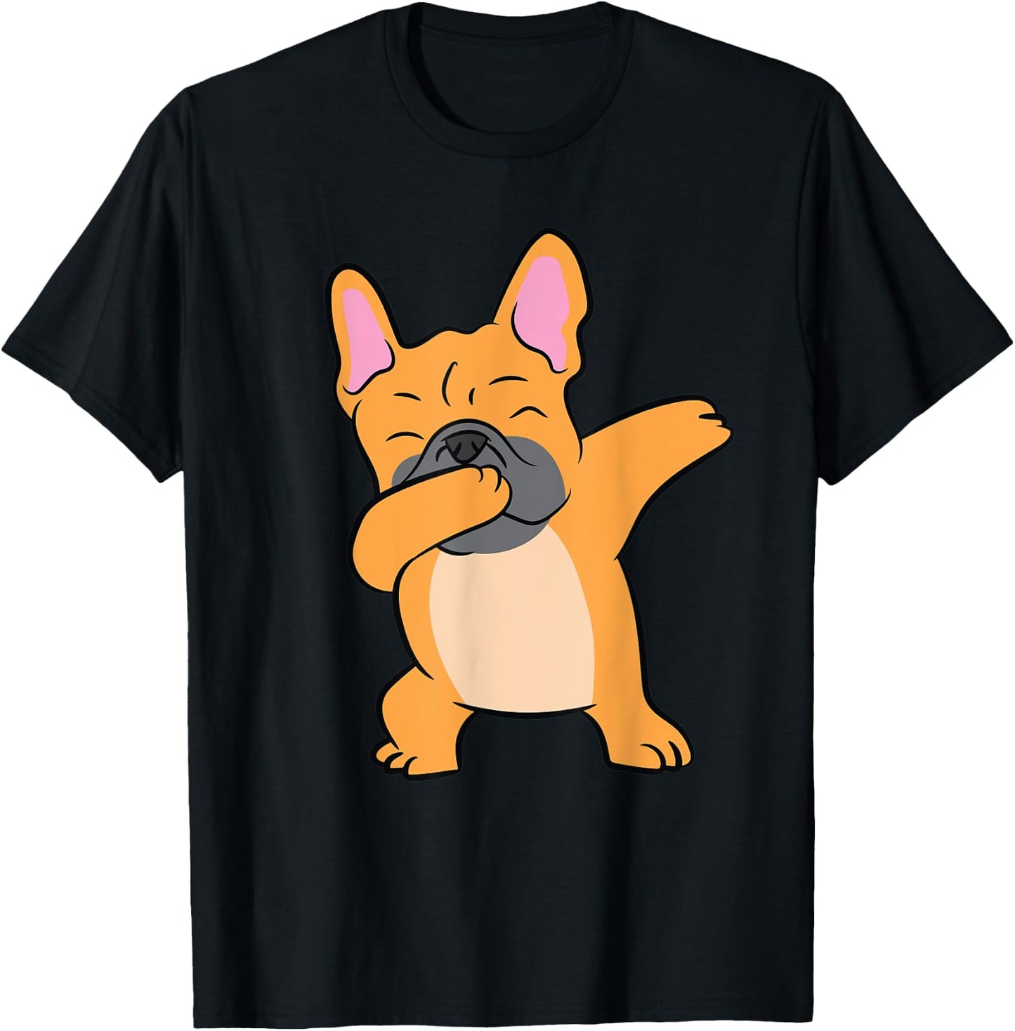 Dabbing French Bulldog Dancing Puppy Dabbing Bulldog Men Women Kids T-Shirt - T-Shirt | Black