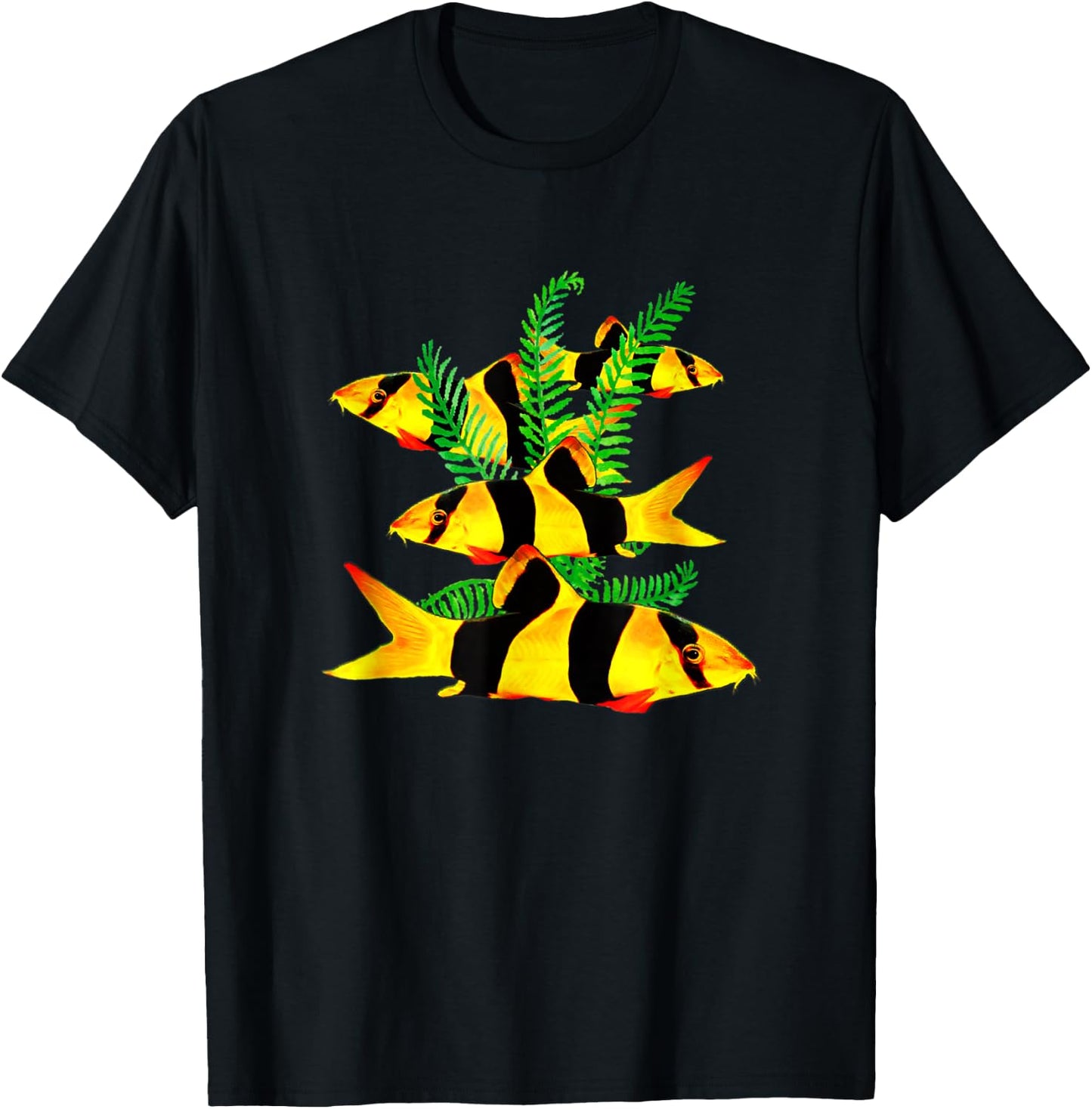 Clown Loaches Under Water Aquarium Loach Lovers Fish T-Shirt - T-Shirt | Black