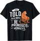 Proboscis Monkey Funny Long Nosed Monkeys T-Shirt - T-Shirt | Black