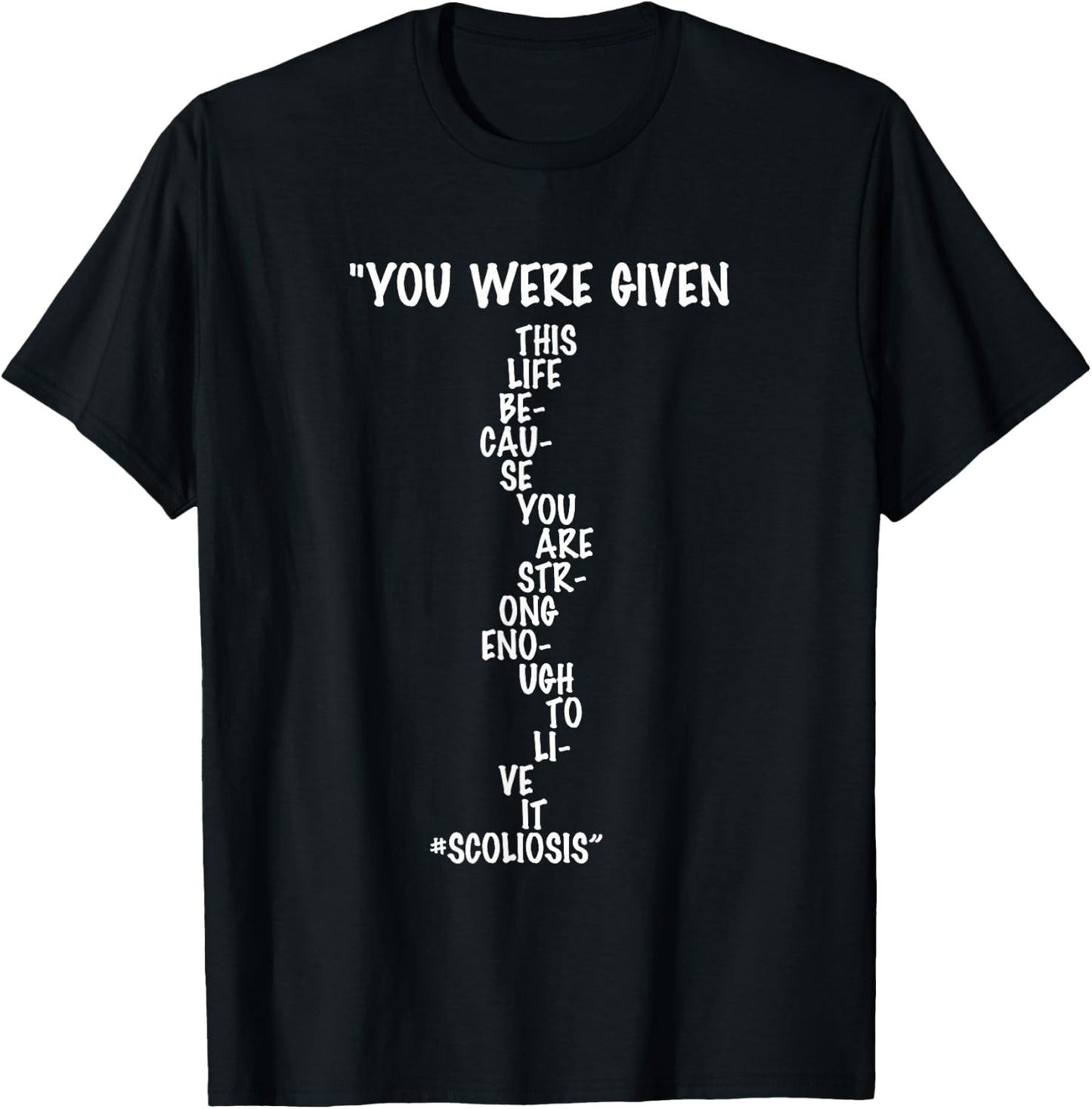 Scoliosis Warrior Green Back Brace Spine Awareness Scoliotic T-Shirt - T-Shirt | Black