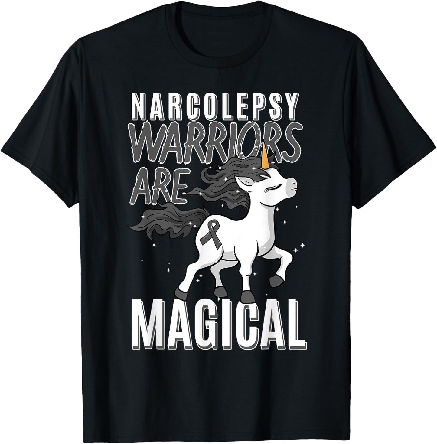 Narcolepsy Warrior Narcoleptic Unicorn Neurological Gift T-Shirt - T-Shirt | Black