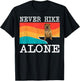 Never Hike Alone Chinese Shar-Pei Graphic Hiking T-Shirt - T-Shirt | Black