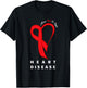I Wear Red to Fight Heart Disease Awareness CHD Gifts Ribbon T-Shirt - T-Shirt | Black