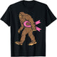 Bigfoot Sasquatch Breast Cancer Funny Awareness Ribbon Gift T-Shirt - T-Shirt | Black