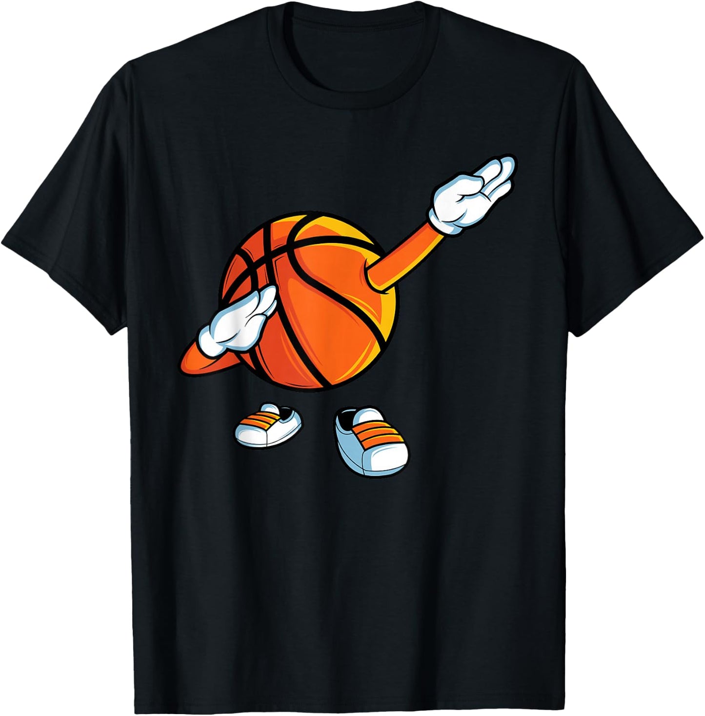 Funny Dabbing Basketball Dancing Ball Game in Shoes for Boys T-Shirt - T-Shirt | Black