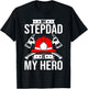 My Stepdad Is My Hero Firefighter stepdad T-Shirt - T-Shirt | Black