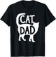 Best Cat Dad Fathers Day Men Kitty Daddy Papa Christmas Meow T-Shirt - T-Shirt | Black