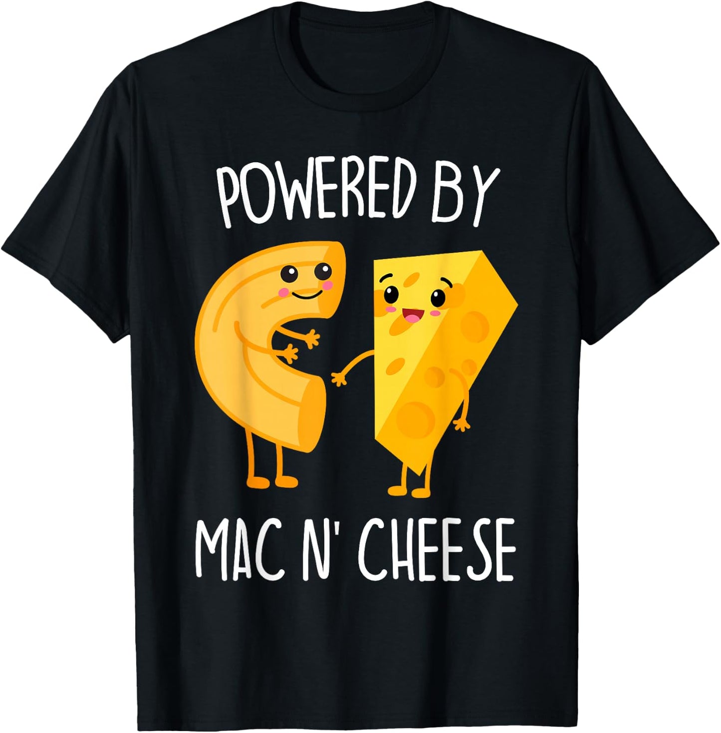 Powered by Mac n Cheese T-Shirt - T-Shirt | Black