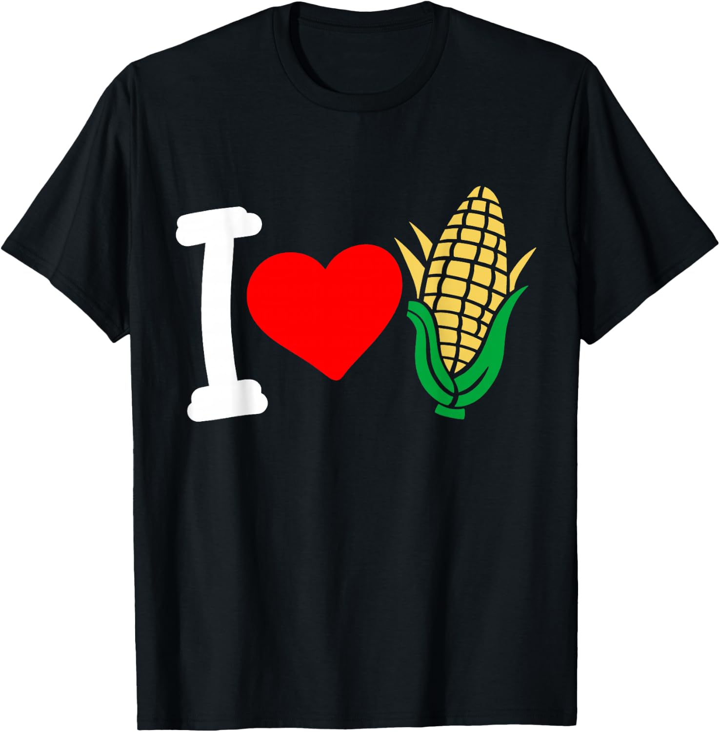 Corn I Love Corn T-Shirt - T-Shirt | Black