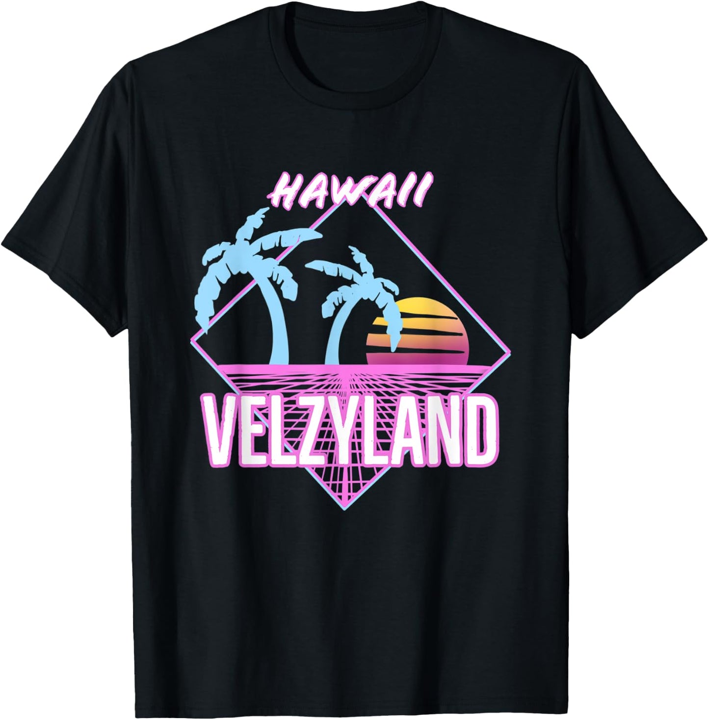 Retro Velzyland Hawaii T-Shirt - T-Shirt | Black
