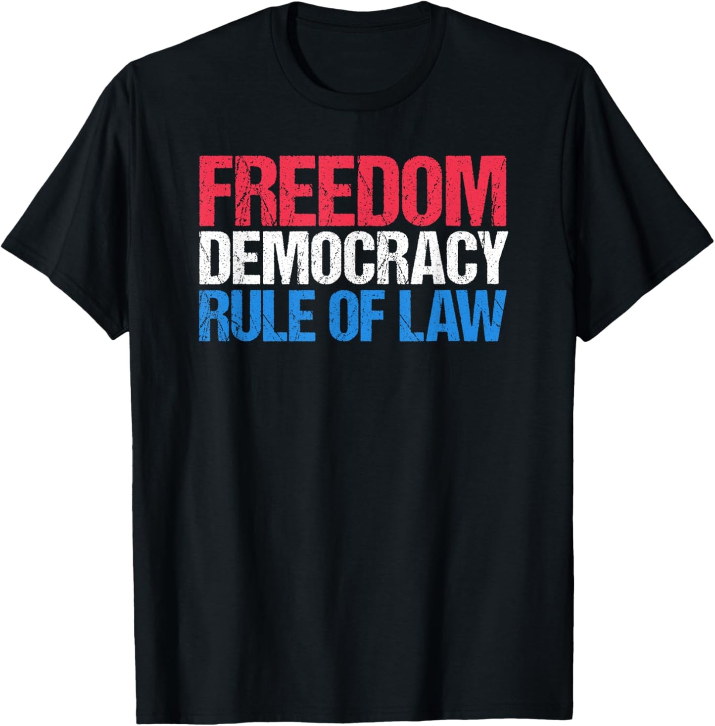 American Pride US Constitution Freedom Democracy Rule of Law T-Shirt - T-Shirt | Black