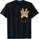 Welsh Corgi Bunny Pocket Cute Easter Dog Owner Men Women T-Shirt - T-Shirt | Black