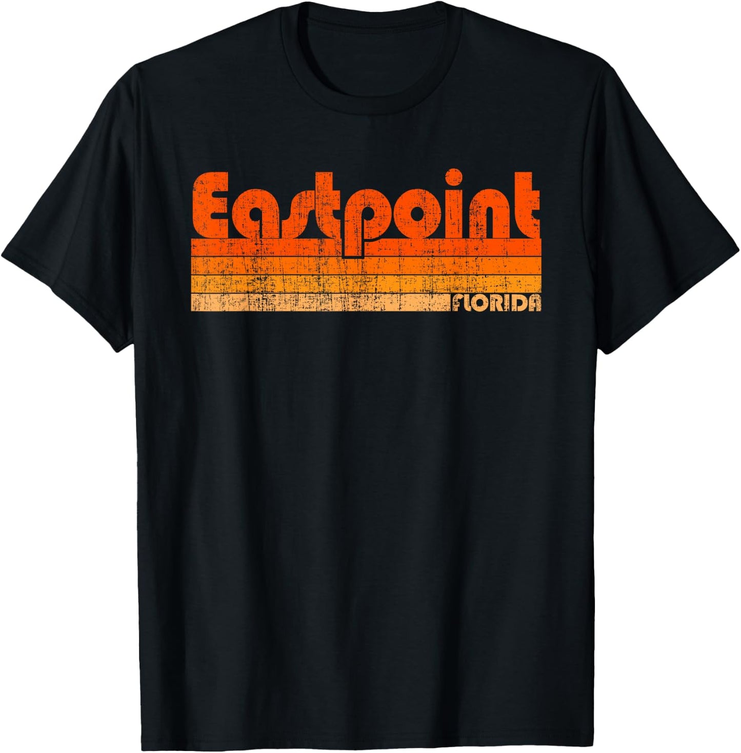 Eastpoint, Florida Retro 80s Style T-Shirt - T-Shirt | Black