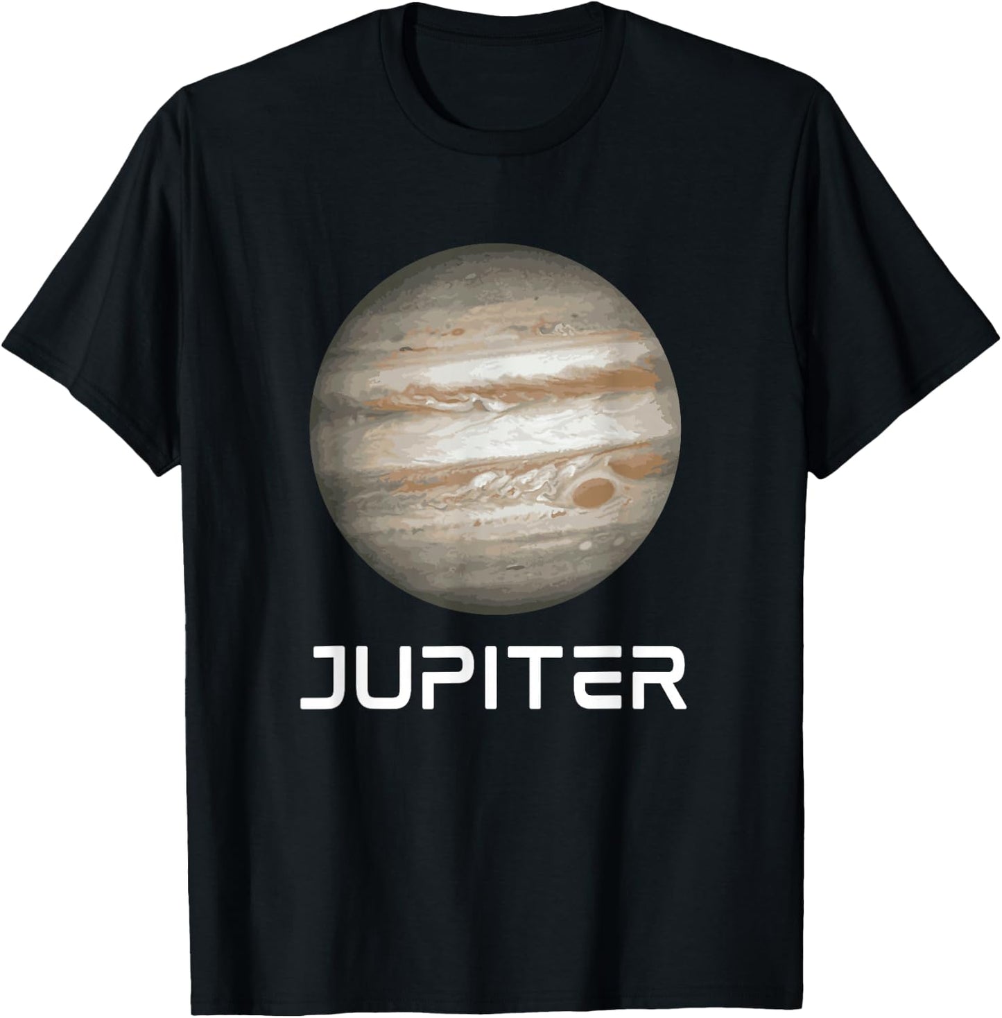Solar System Planet Jupiter Outer Space T-Shirt - T-Shirt | Black