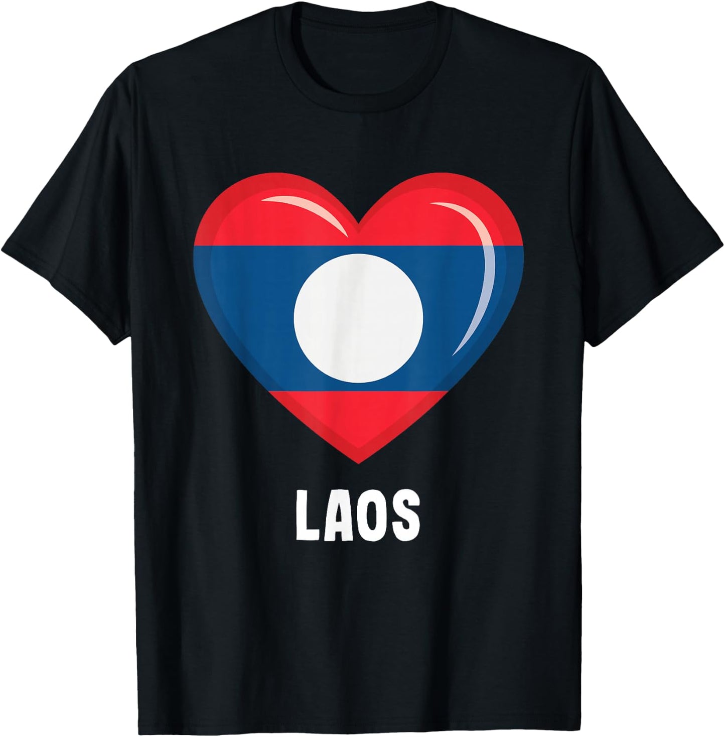 Lao Flag Shirt | Lao T-Shirt - T-Shirt | Black