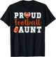 Proud Football Aunt Of A Football Player Auntie T-Shirt - T-Shirt | Black
