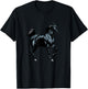 Realistic Black Arabian Horse T-Shirt - T-Shirt | Black