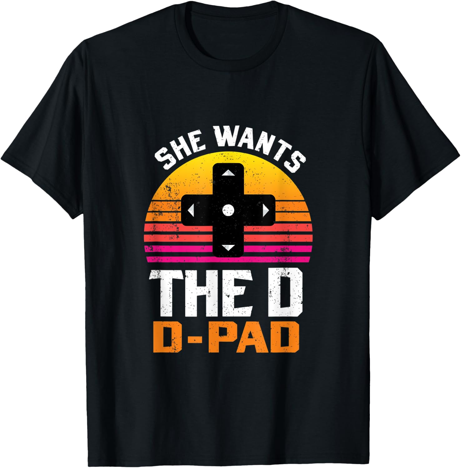 She Wants the D D-Pad 90s Video Game Console T-Shirt - T-Shirt | Black