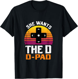 She Wants the D D-Pad 90s Video Game Console T-Shirt - T-Shirt | Black