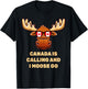 Funny Canadian Moose Flag T-Shirt - T-Shirt | Black