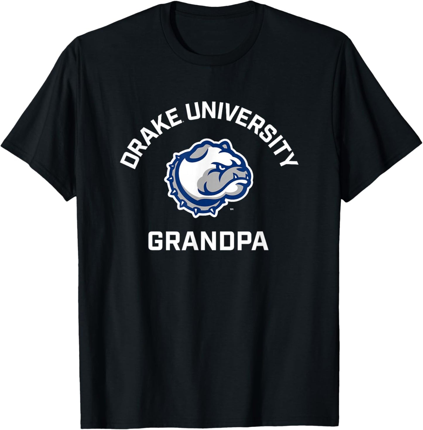 Drake University Bulldogs Arched Grandpa T-Shirt - T-Shirt | Black
