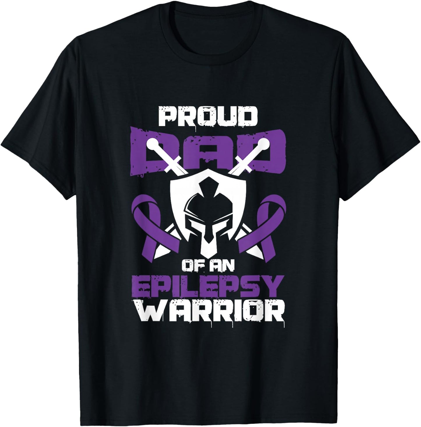 Father of Epilepsy Warrior Seizure Disorder Awareness T-Shirt - T-Shirt | Black