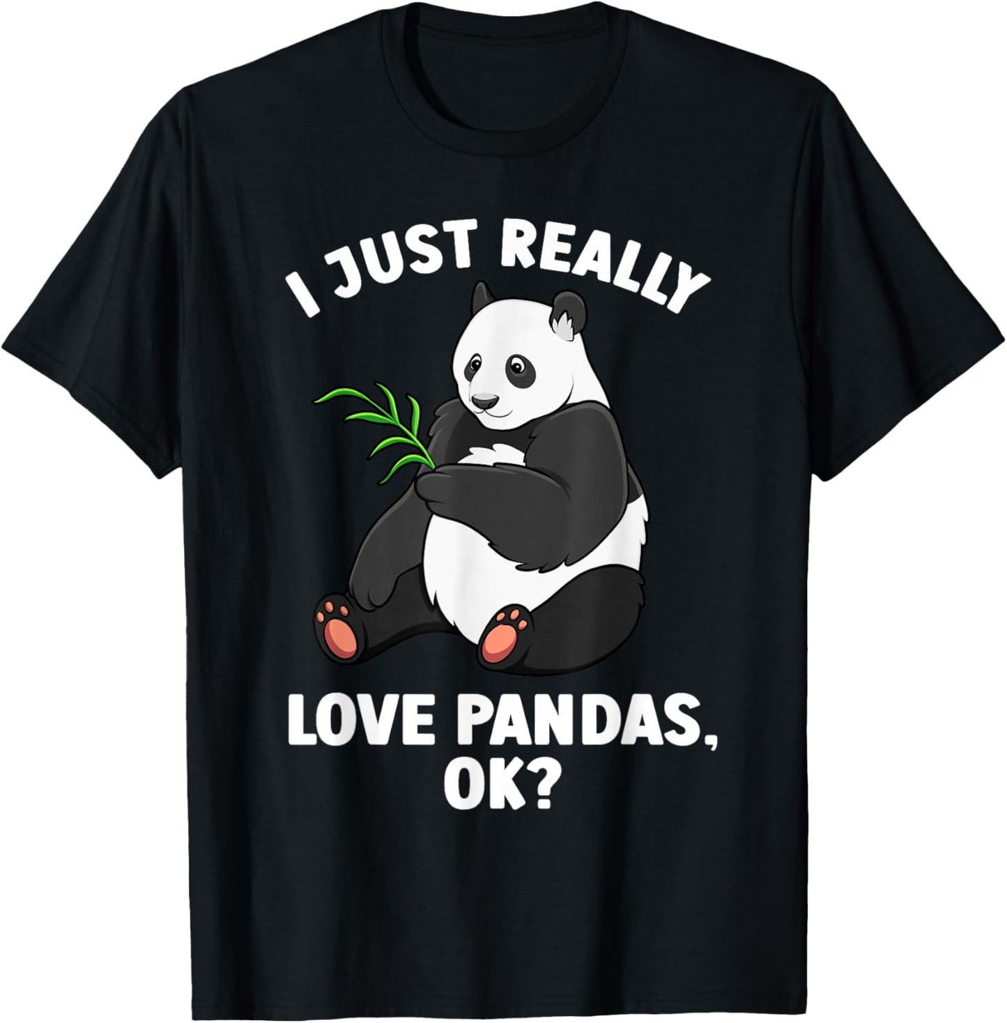 Panda Art Women Animal Giant Panda Bear Panda Lover T-Shirt - T-Shirt | Black
