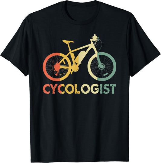 Cycologist Cycling Bicycle Cyclist Road Bike Cycology Gifts T-Shirt - T-Shirt | Black