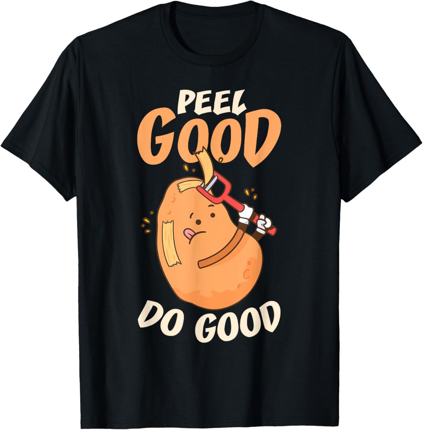 Funny Potato Peeler Hand T-Shirt - T-Shirt | Black