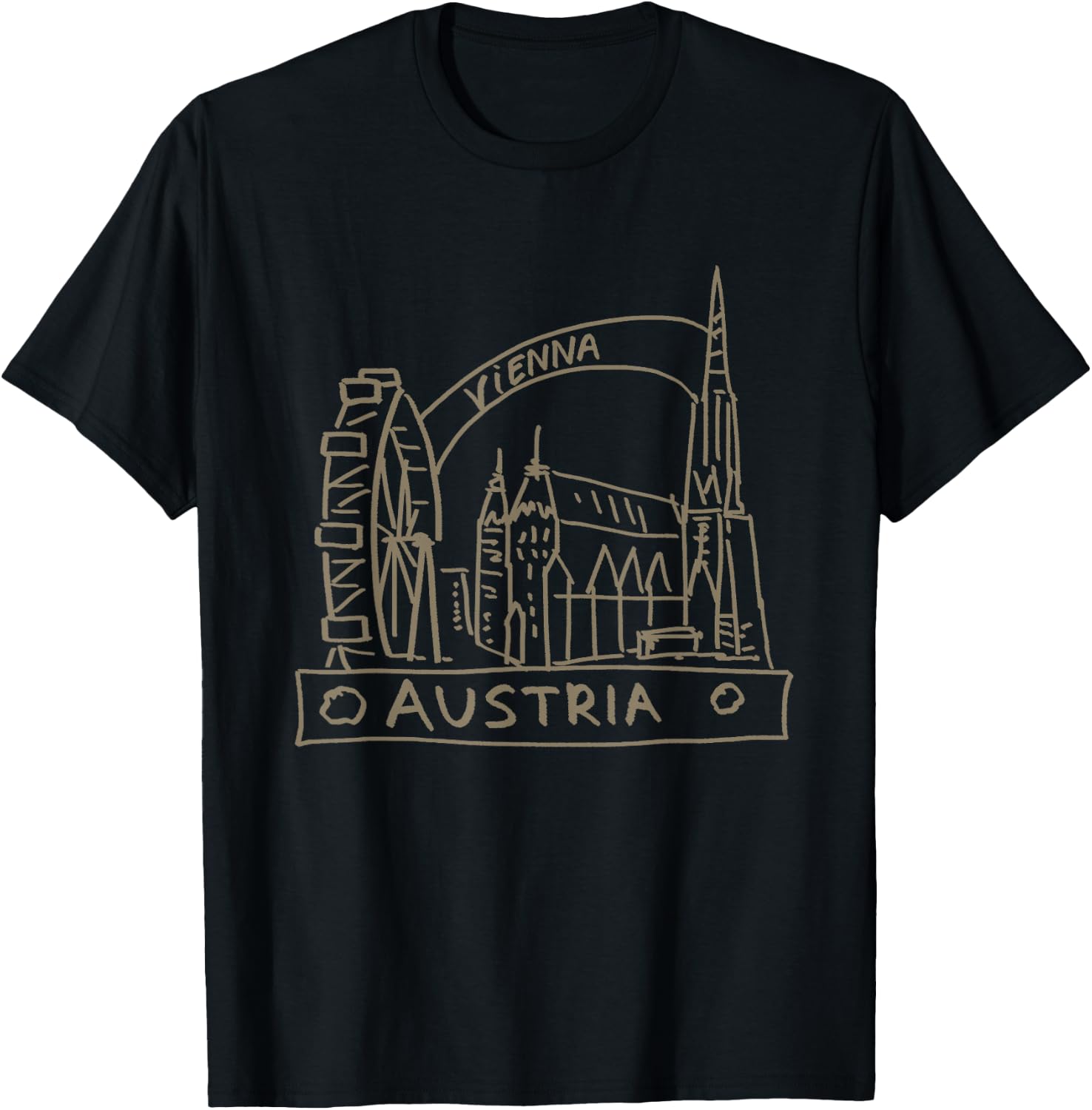 Vienna Austria T-Shirt - T-Shirt | Black