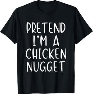 Pretend I'm A Chicken Nugget Costume Halloween Simple Kid T-Shirt - T-Shirt | Black