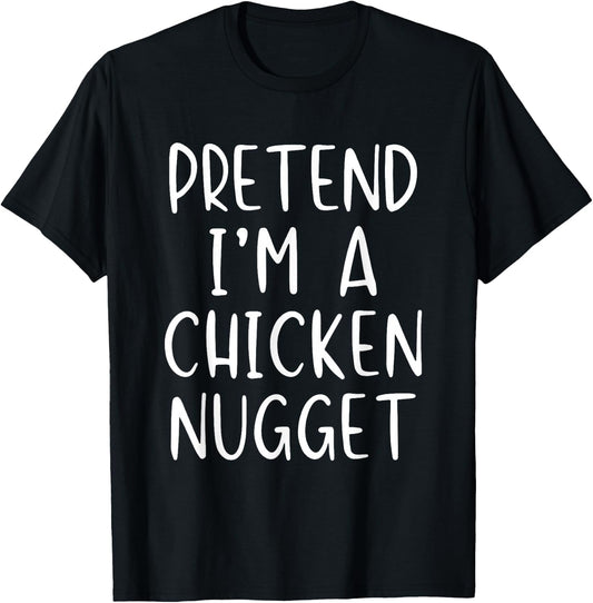 Pretend I'm A Chicken Nugget Costume Halloween Simple Kid T-Shirt - T-Shirt | Black