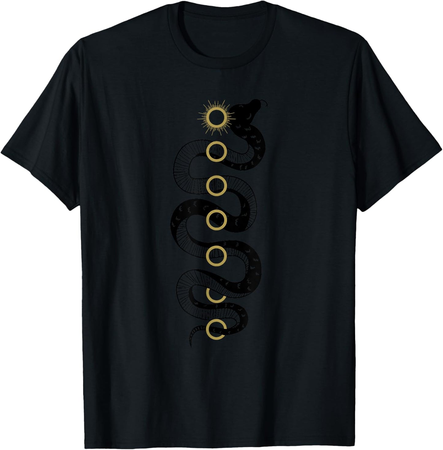 Chakra Snake Sun Vintage Kundalini Hinduism Yoga Lover Gift T-Shirt - T-Shirt | Black