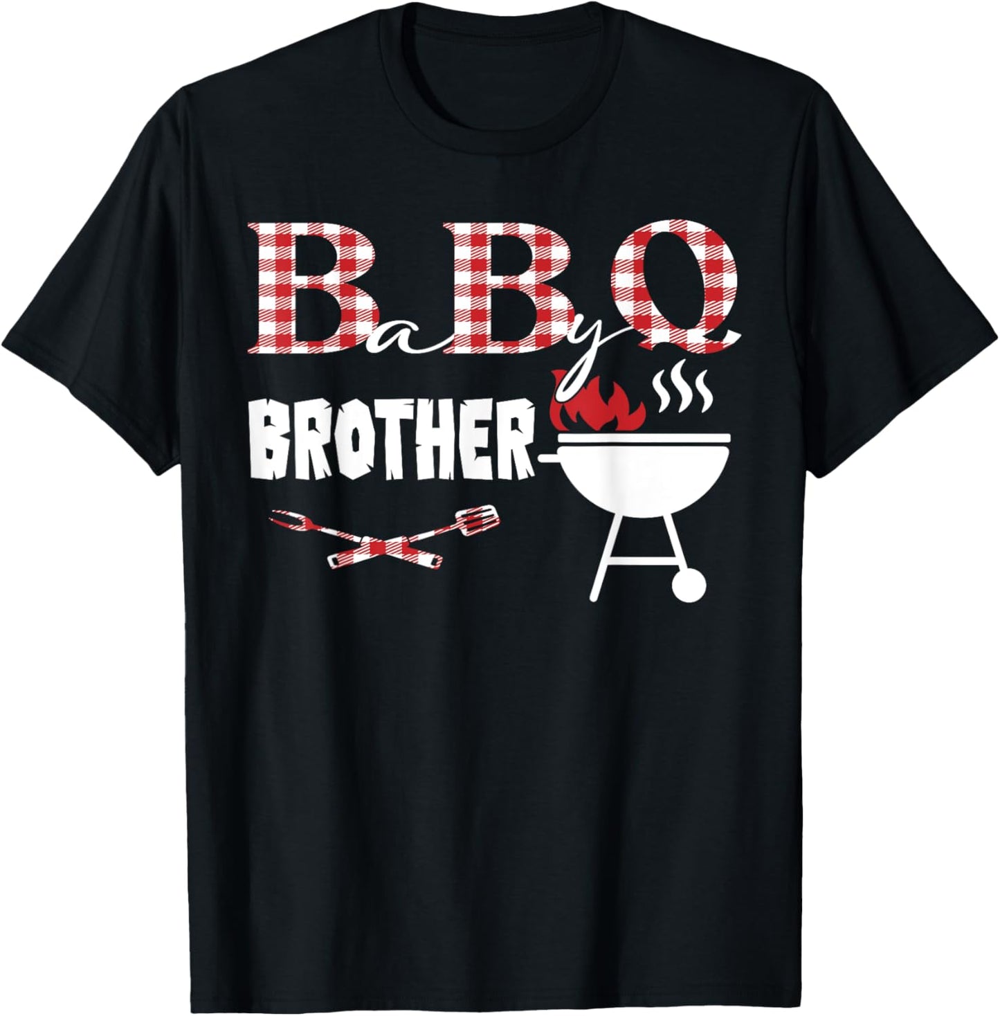 Baby BBQ Brother Shower Birthday Party Family Matching T-Shirt - T-Shirt | Black