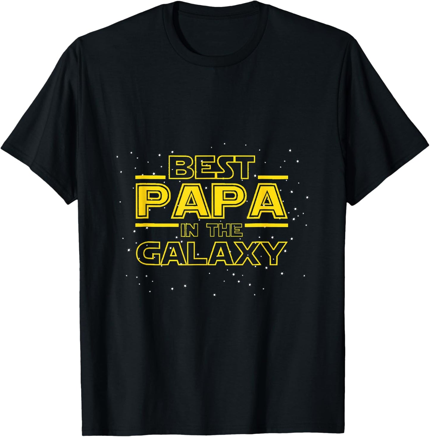 Grandpa Shirt Gift Papa, Best Papa in the Galaxy T-Shirt - T-Shirt | Black