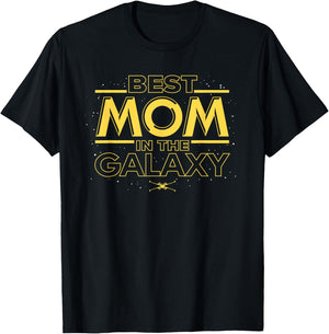 Star Wars Best Mom in the Galaxy Birthday Mother’s Day T-Shirt - T-Shirt | Black
