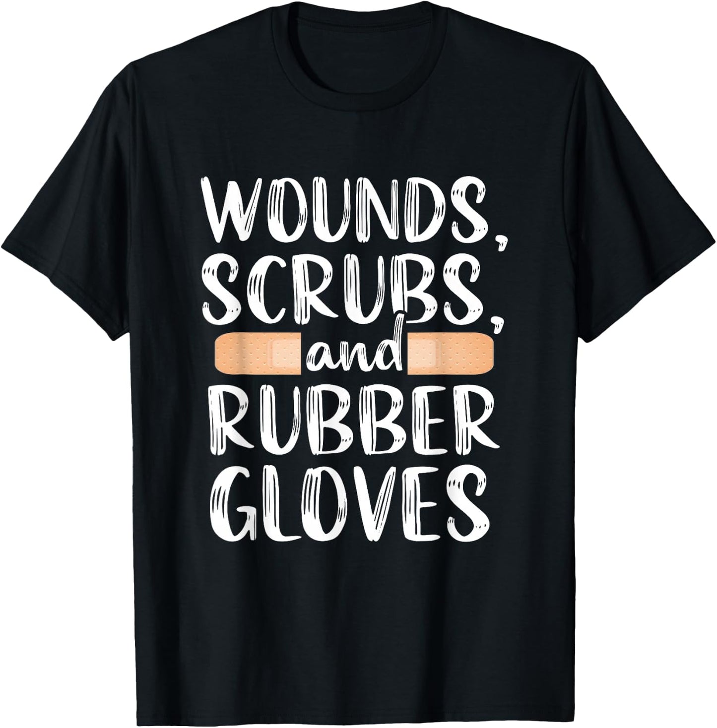 Scrubs Gloves Wound Care Nurse Nursing Medical T-Shirt - T-Shirt | Black