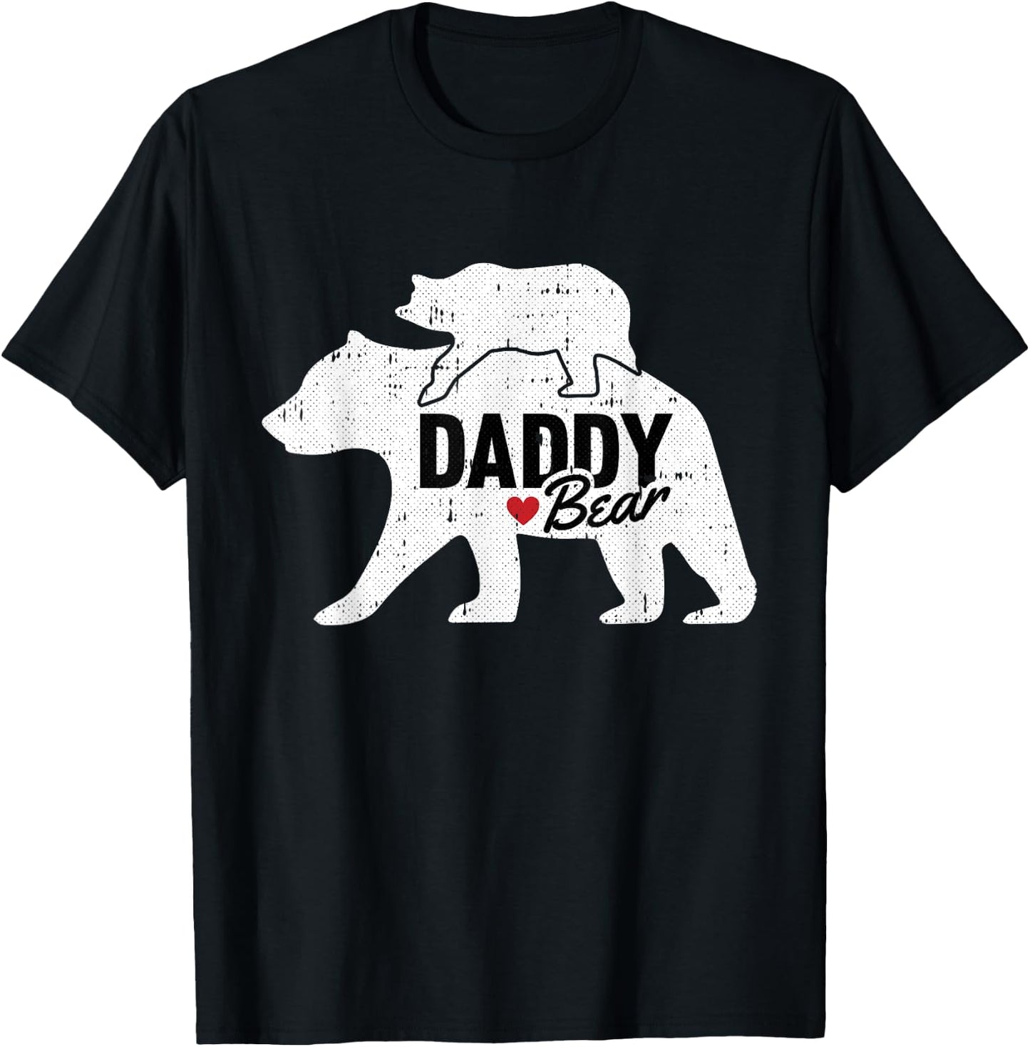 Daddy Bear Fathers Day Cute Baby Cub Papa Dad-a Pops T-Shirt - T-Shirt | Black