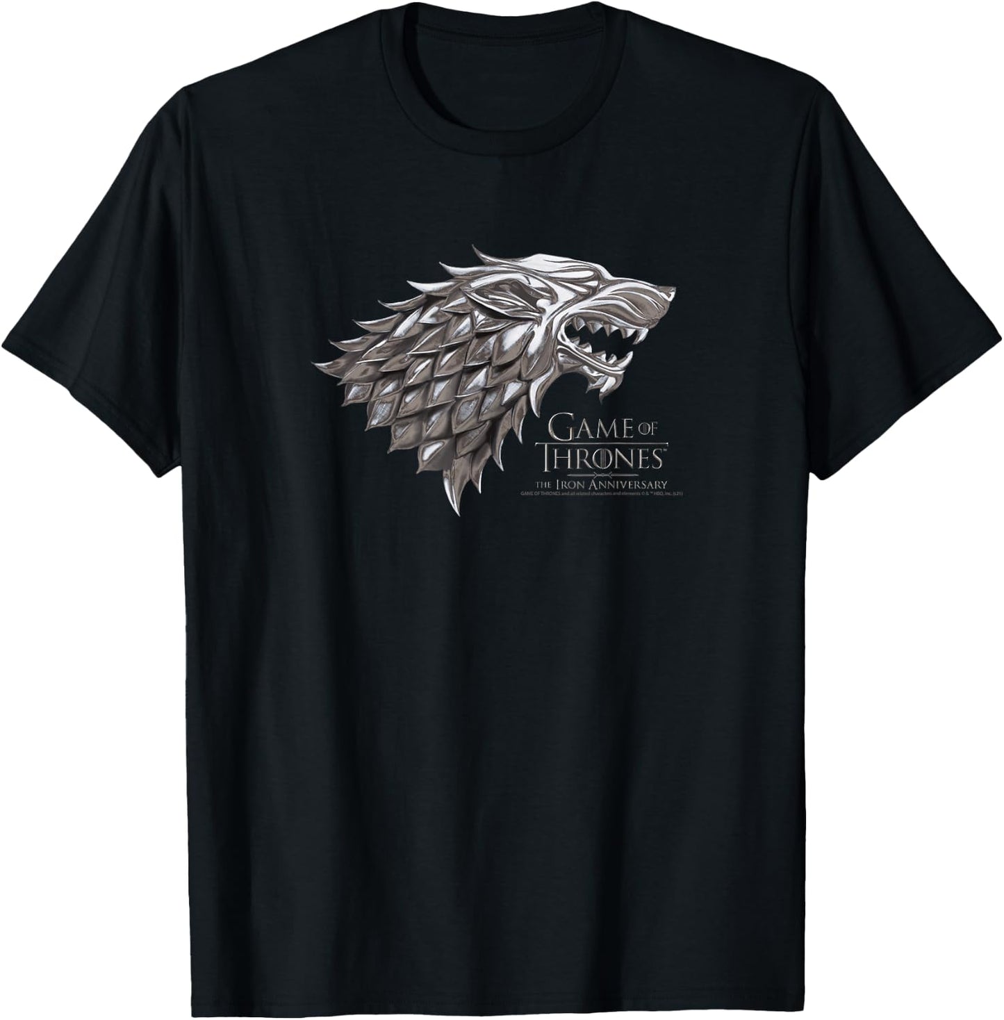 Game Of Thrones Iron Wolf Logo T-Shirt - T-Shirt | Black