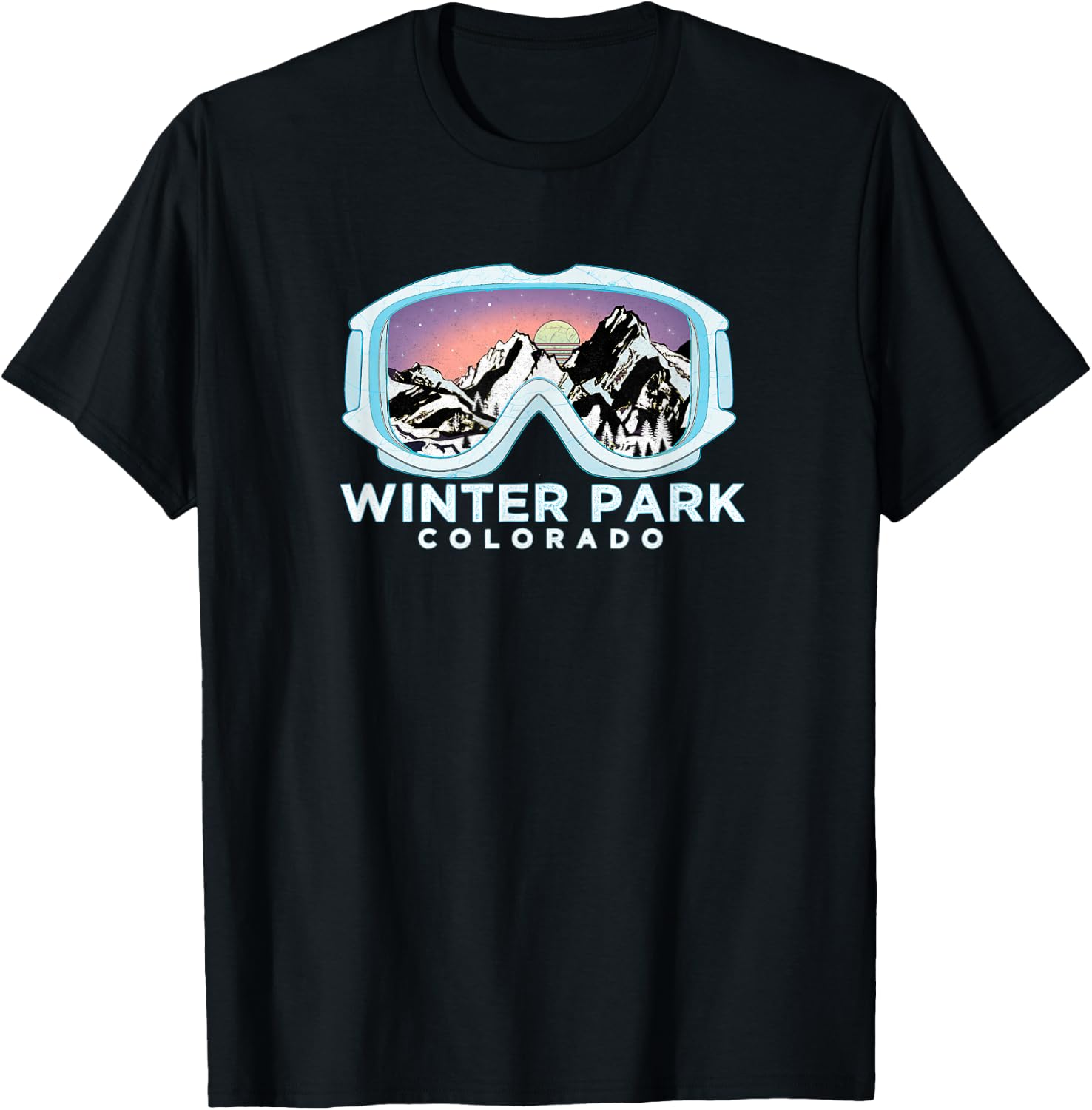 Winter Park Ski Design / Winter Park, CO Skiing Snow Gift T-Shirt - T-Shirt | Black