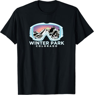 Winter Park Ski Design / Winter Park, CO Skiing Snow Gift T-Shirt - T-Shirt | Black