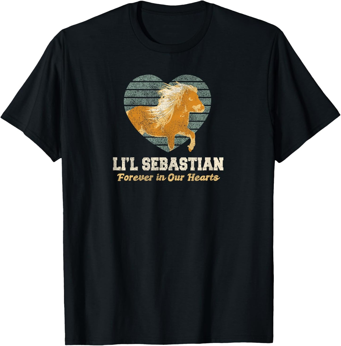 Li'l Sebastian Forever in Our Hearts Little Horse Pony Fan T-Shirt - T-Shirt | Black