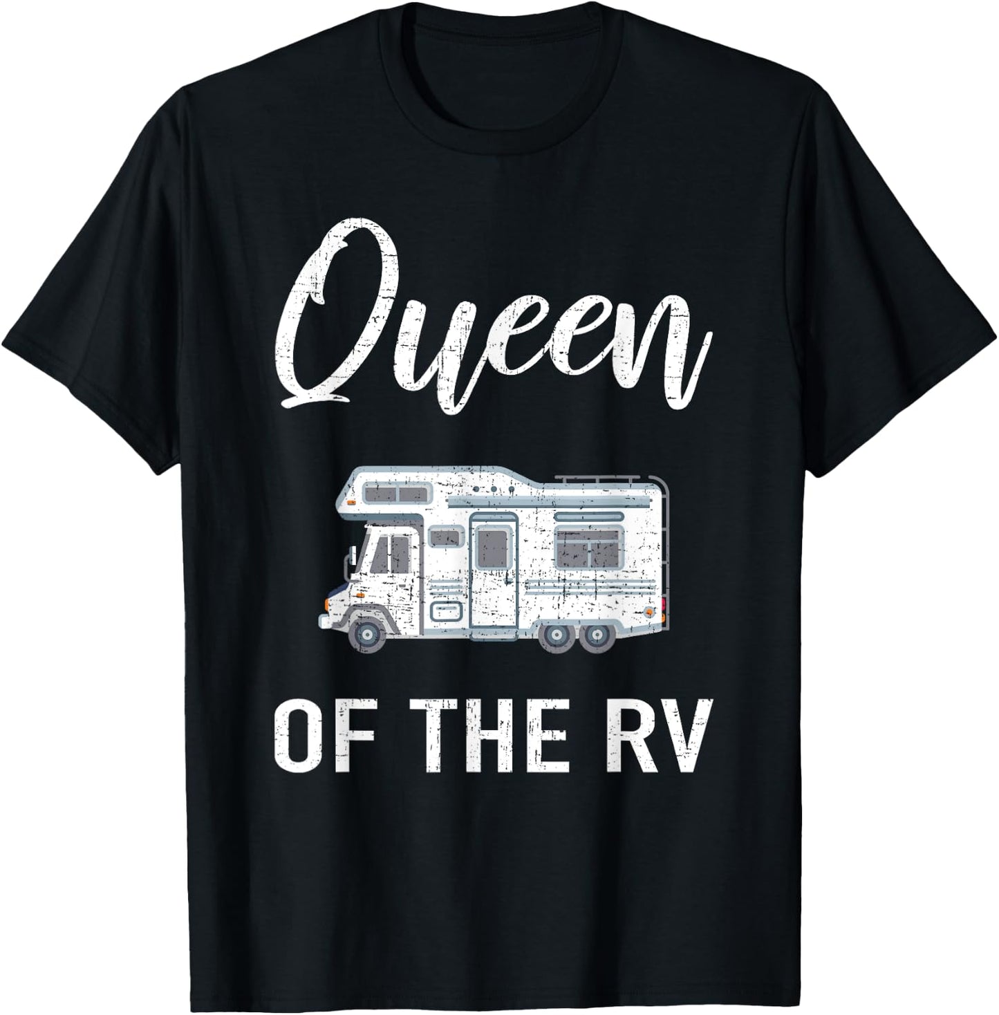 Queen of the RV Camping T-Shirt - T-Shirt | Black