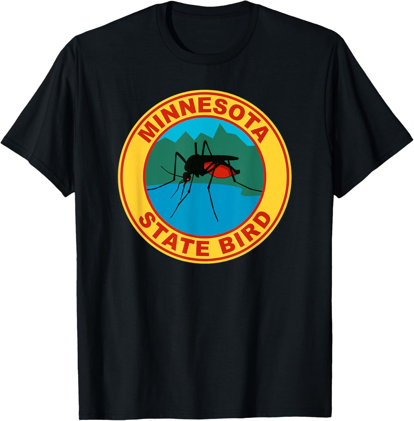 Funny Minnesota Mosquito State Bird T-Shirt - T-Shirt | Black