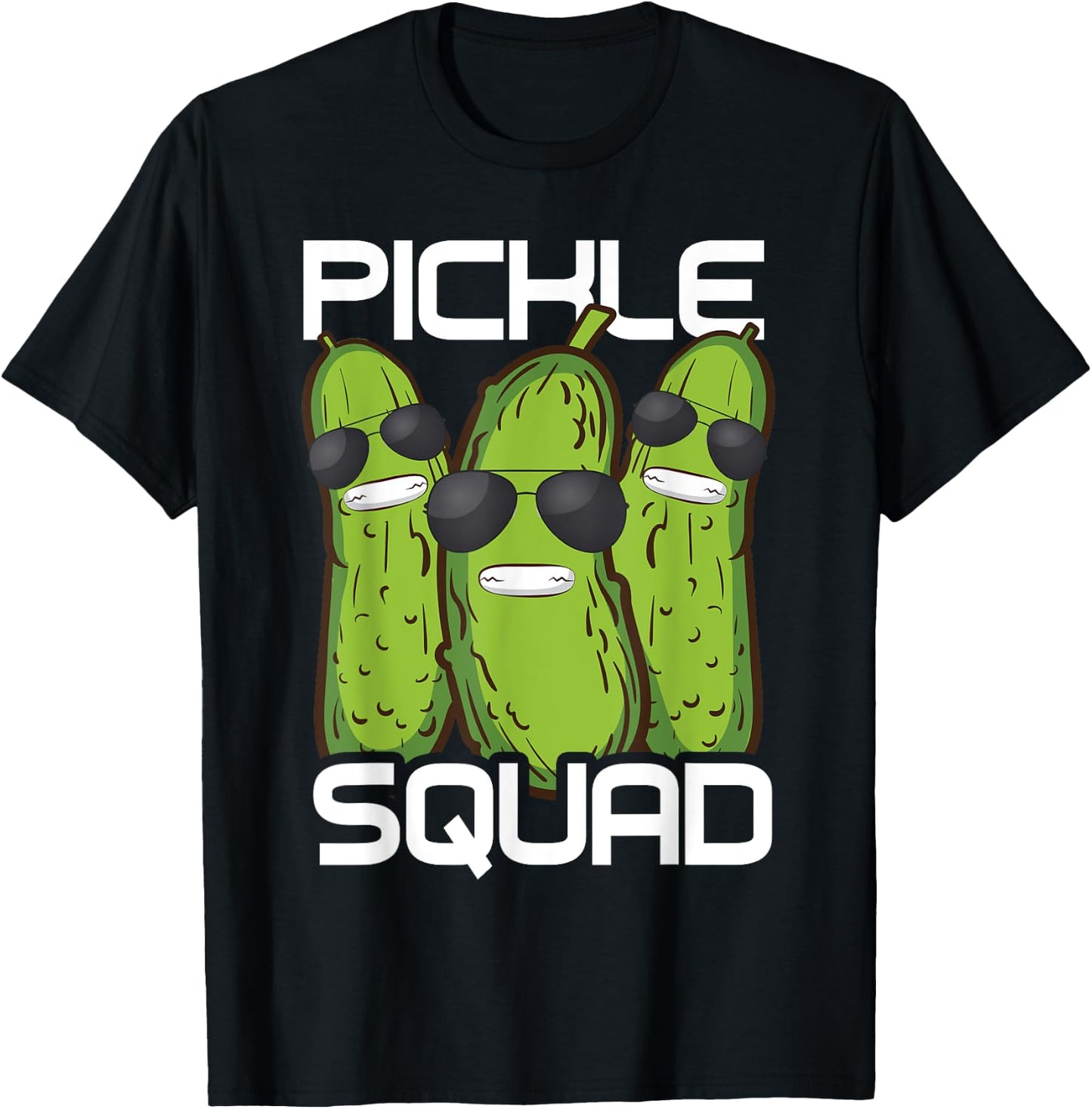 Funny Pickle Squad Novelty Gift Men Kids Big Dill Gang Lover T-Shirt - T-Shirt | Black
