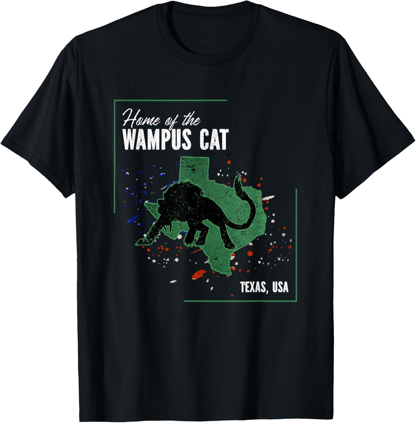 Texas - Cryptids Home of the Wampus Cat Women Kids T-Shirt - T-Shirt | Black