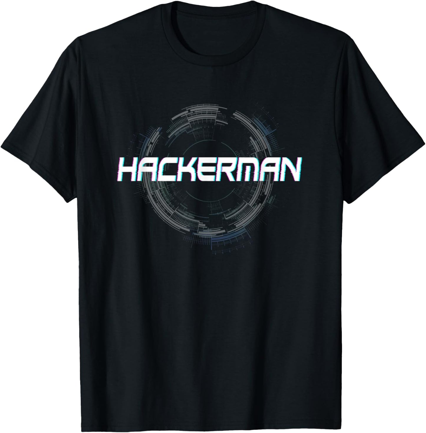 Hackerman - Funny Computer Hacker & White Hat Hacker Gift T-Shirt - T-Shirt | Black