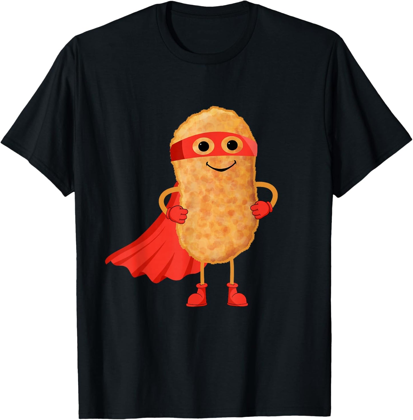 Super Hero Chicken Nuggets Funny Nugget Man Gift Kids T-Shirt - T-Shirt | Black
