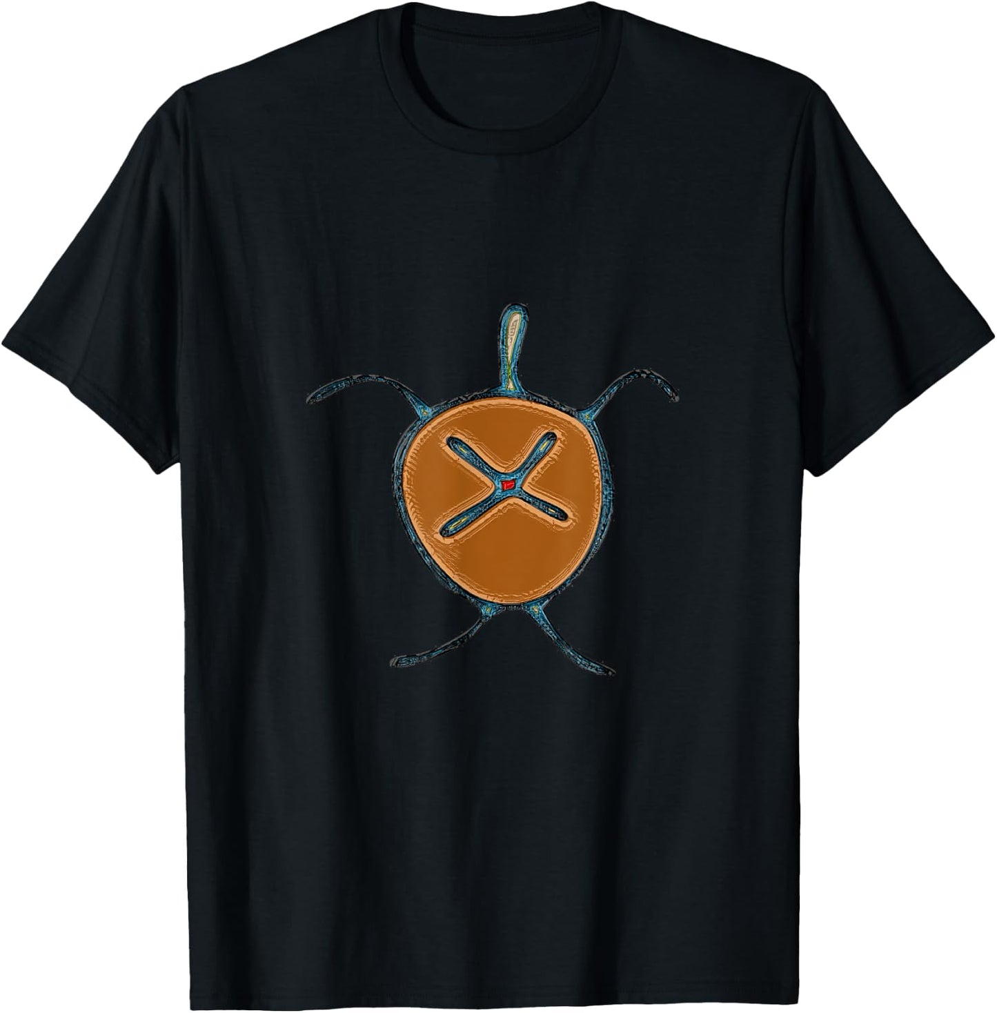 Taino Turtle Symbol Puerto Rico Indigenous T-Shirt - T-Shirt | Black