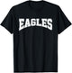 Vintage Eagles Name Sports Athletic Text Arch Gift Men Women T-Shirt - T-Shirt | Black